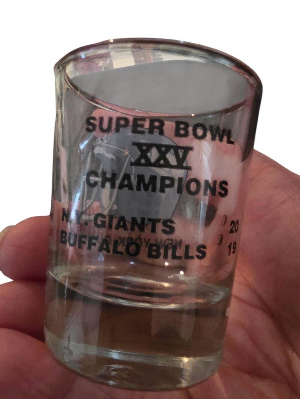 Superbowl XXV Shot Glass NY Giants - Picture 2 of 2